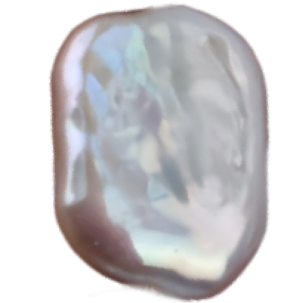 U1101 White Baroque Square Freshwater Pearl