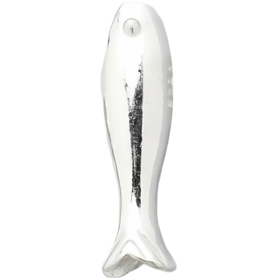 M0101 Silver Silver-Colored Fish Glossy