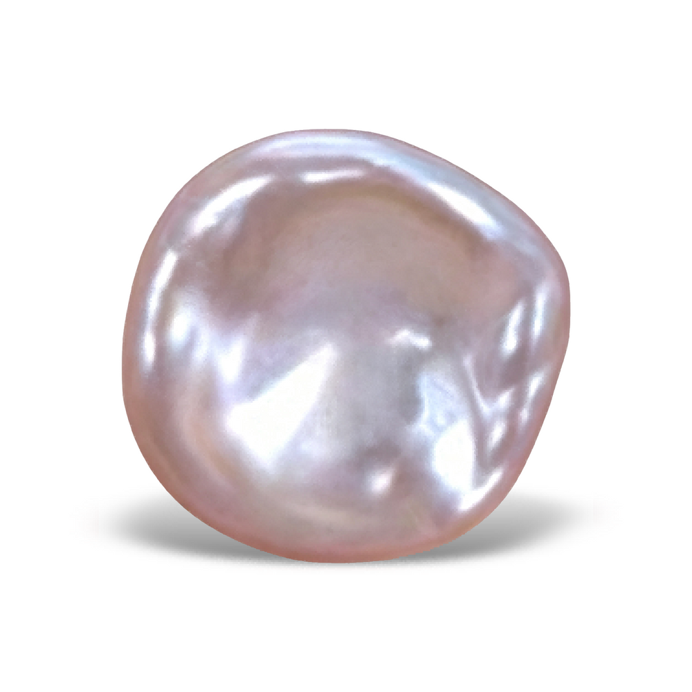 P2001 White Flat Nugget Freshwater Pearl Beads