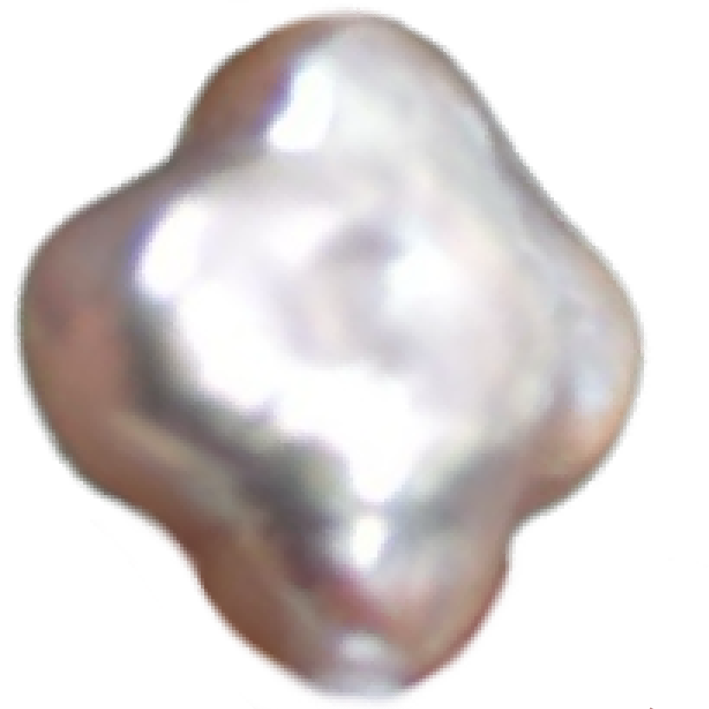 U1401 Natural Clover Baroque White Pearl