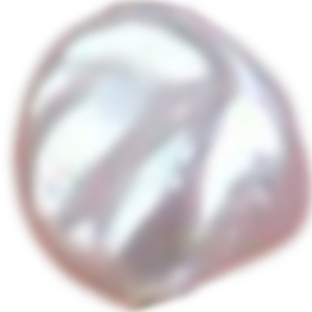 U2001 White Flat Nugget Freshwater Pearl Beads