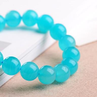 G0121 Natural Amazonite blue round beads
