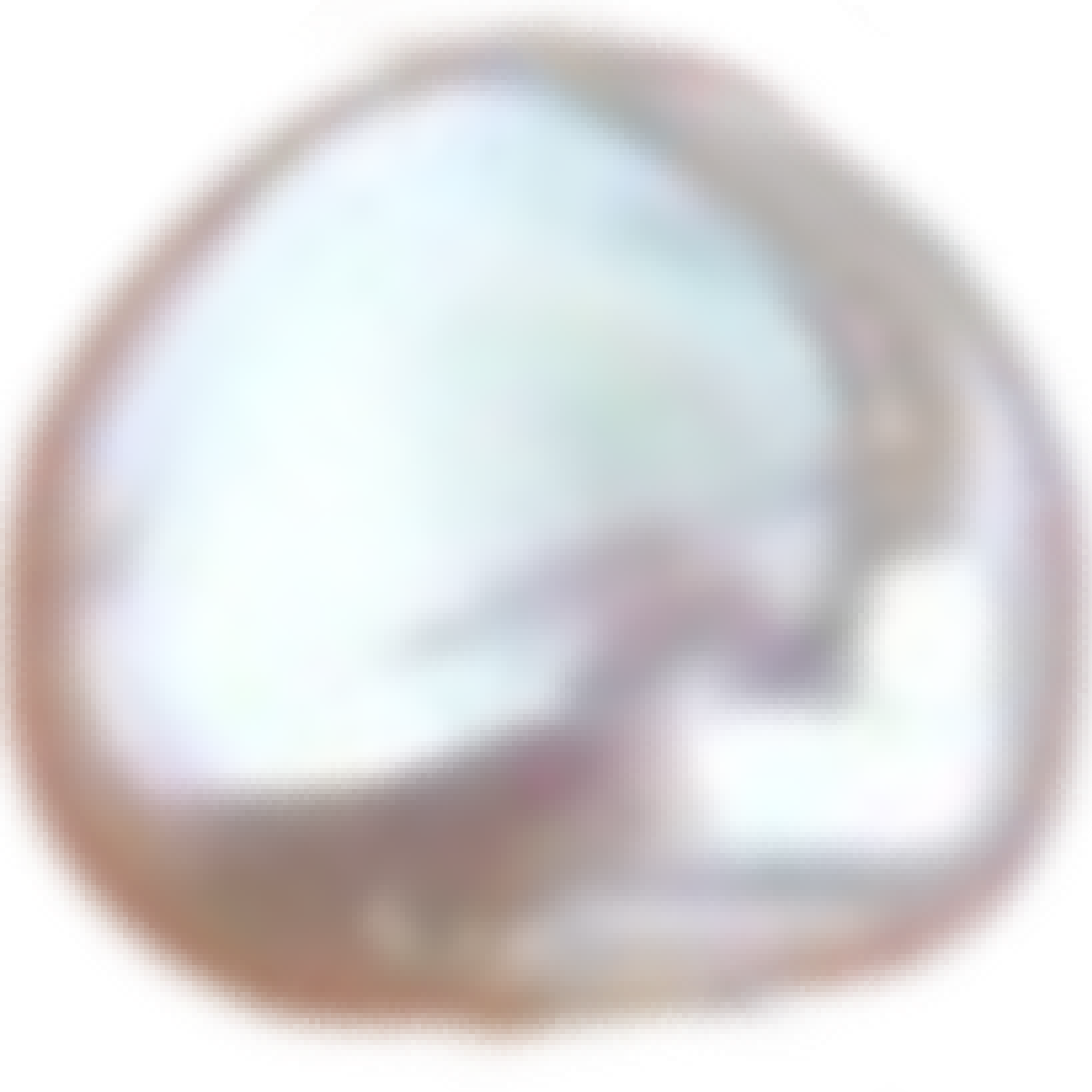 U2001 White Flat Nugget Freshwater Pearl Beads