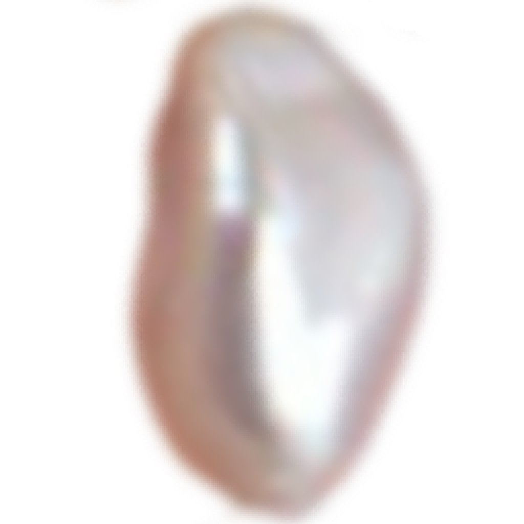 U2001 White Flat Nugget Freshwater Pearl Beads