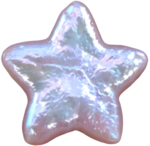 U0901 White Pentagram Star Baroque Freshwater Pearl