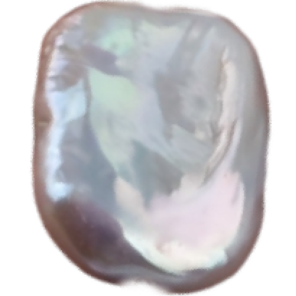 U1101 White Baroque Square Freshwater Pearl