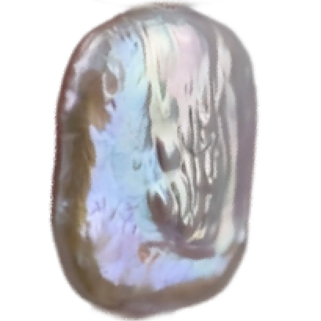 U1101 White Baroque Square Freshwater Pearl