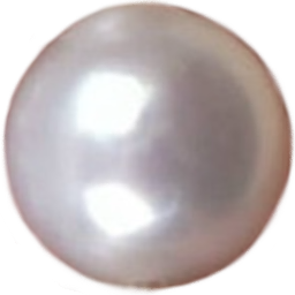 U1201 Natural Freshwater High-Dome Button White Pearl