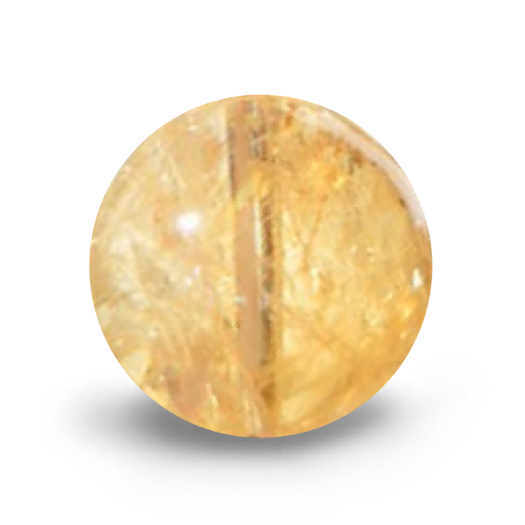 C0112 Natural Yellow Azeztulite Citrine round beads