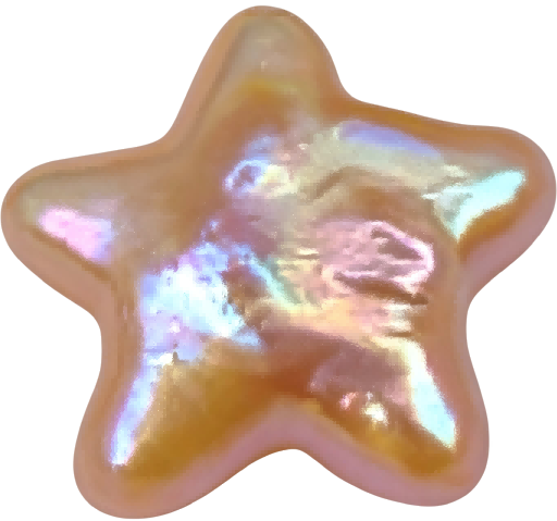 U0902 Pink Pentagram Star Baroque Freshwater Pearl