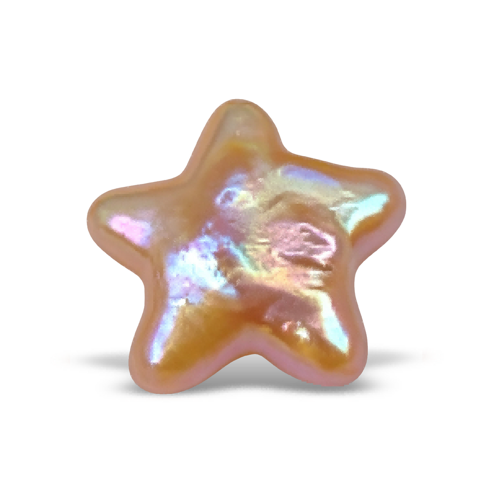 P0902 Pink Pentagram Star Baroque Freshwater Pearl