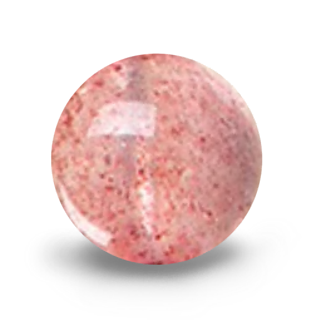 C0116 Crystal pink strawberry round beads