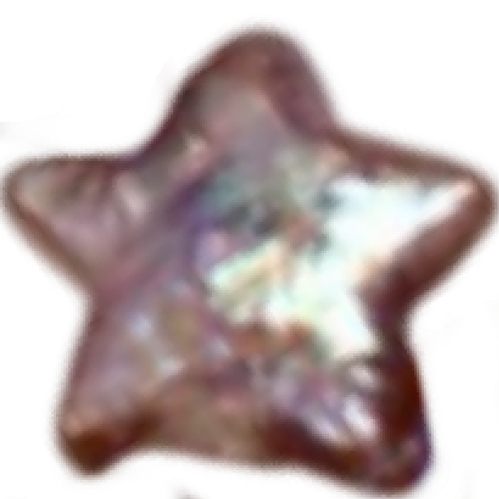 U0903 Purple Pentagram Star Baroque Freshwater Pearl