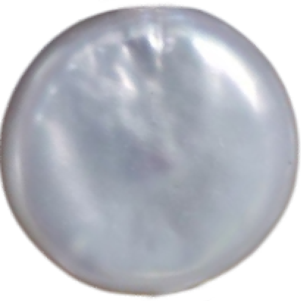 U2101 White Button Freshwater Pearl