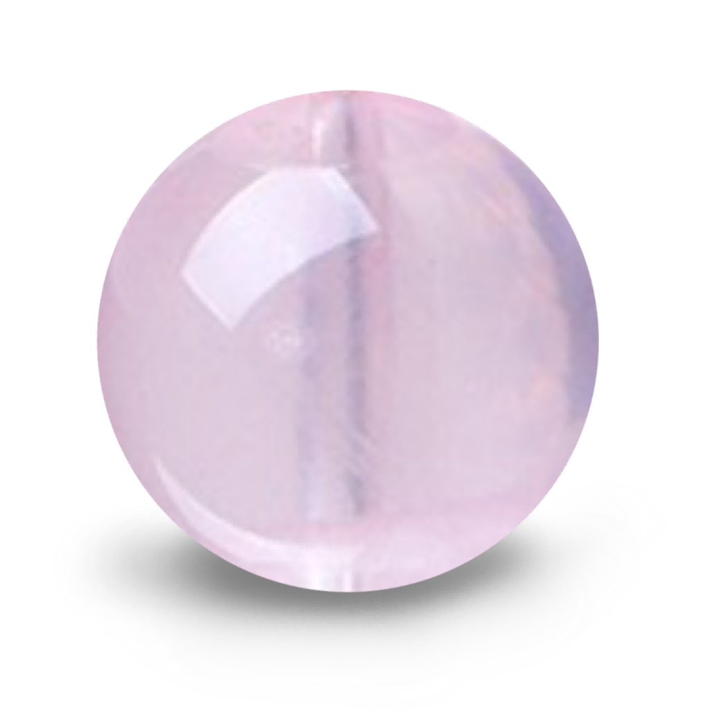 C0113 Natural pink crystal round beads