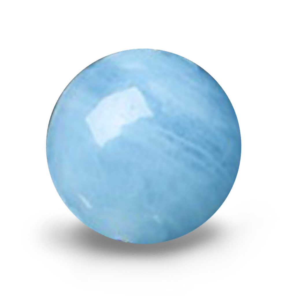 C0110 Natural crystal light blue round beads