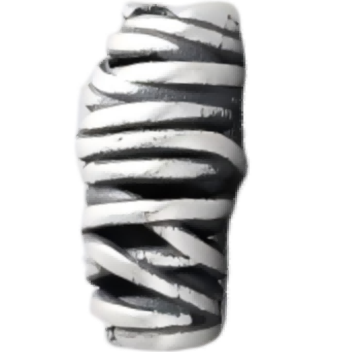 M0301 Sterling Silver Irregular Wrapped Black Spacer Bead