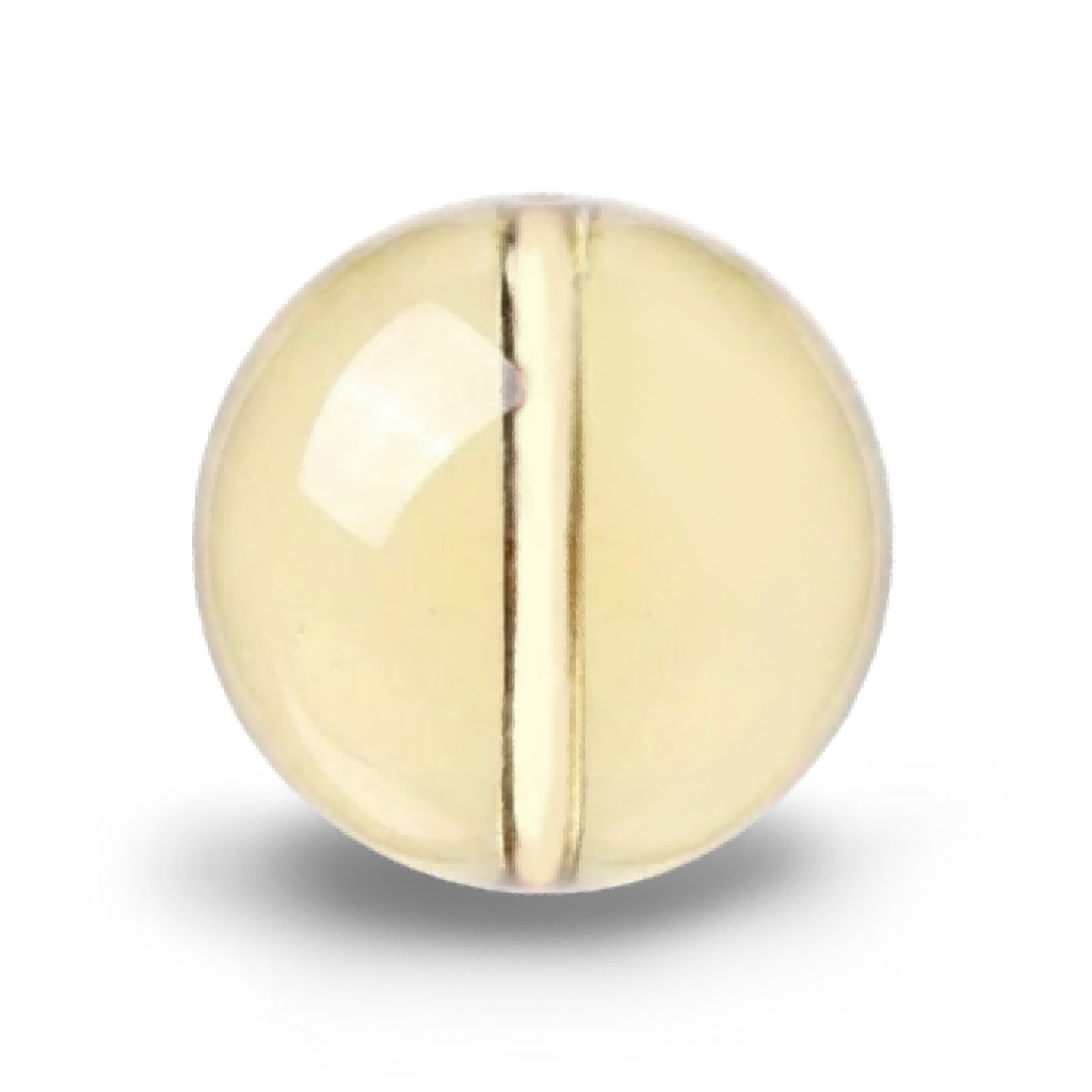 C0106 Natural crystal light yellow round beads