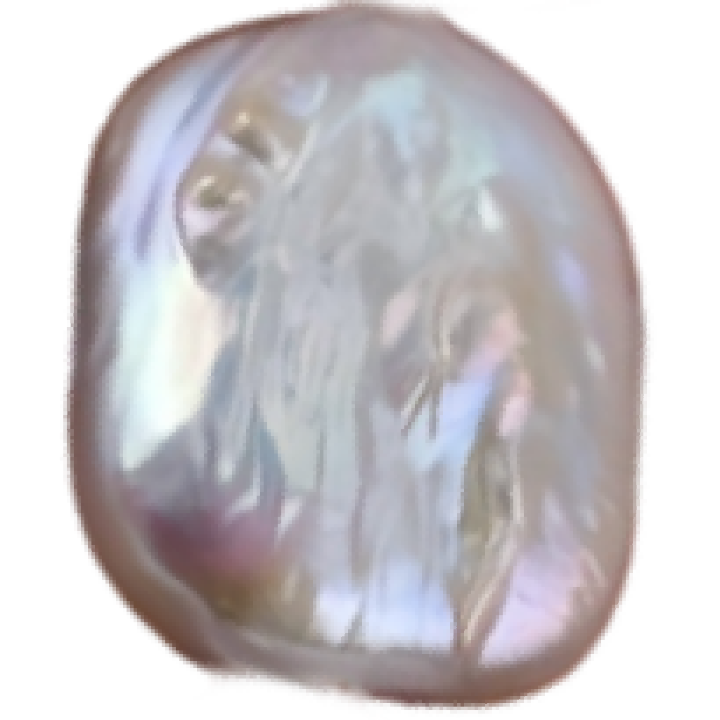 U1101 White Baroque Square Freshwater Pearl