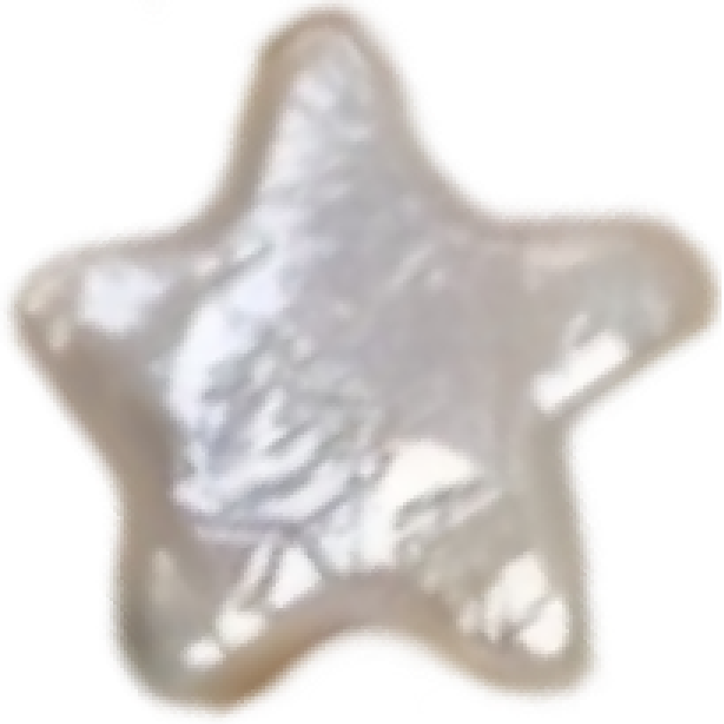 U0901 White Pentagram Star Baroque Freshwater Pearl