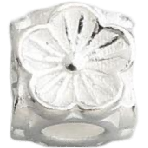 M2401 Four-Sided Floral Pattern Silver