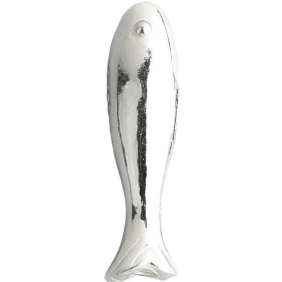 M0101 Silver Silver-Colored Fish Glossy