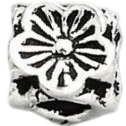 M2402 Four-Sided Floral Pattern Black