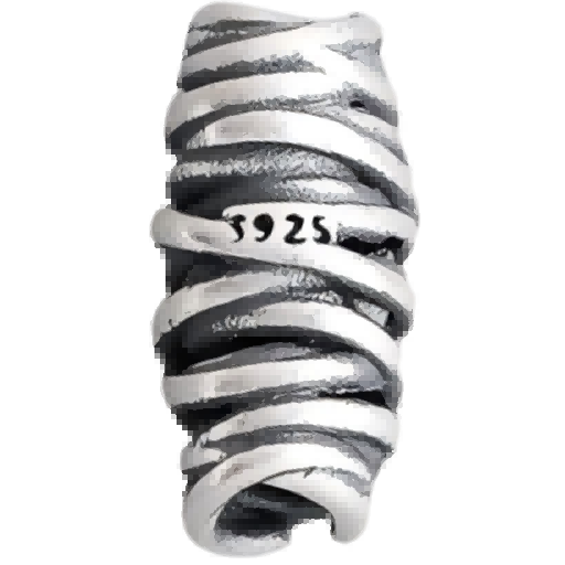 M0301 Sterling Silver Irregular Wrapped Black Spacer Bead