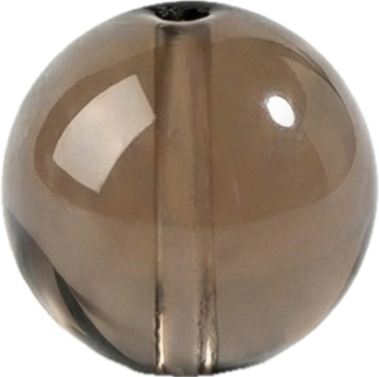 C0109 Natural crystal brown round beads