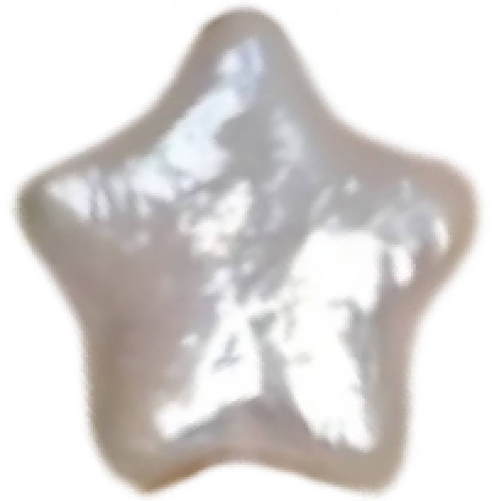 U0901 White Pentagram Star Baroque Freshwater Pearl