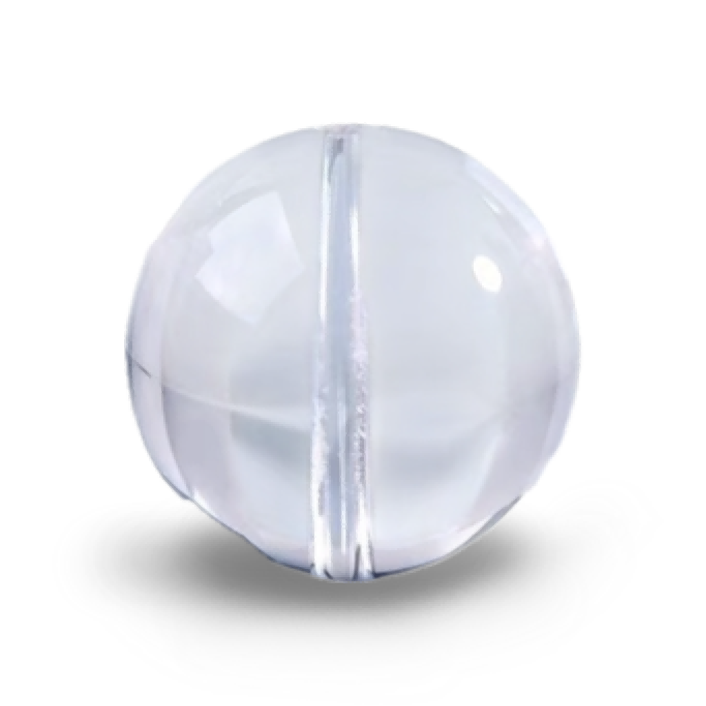 C0103 Natural crystal almost clear white round reads