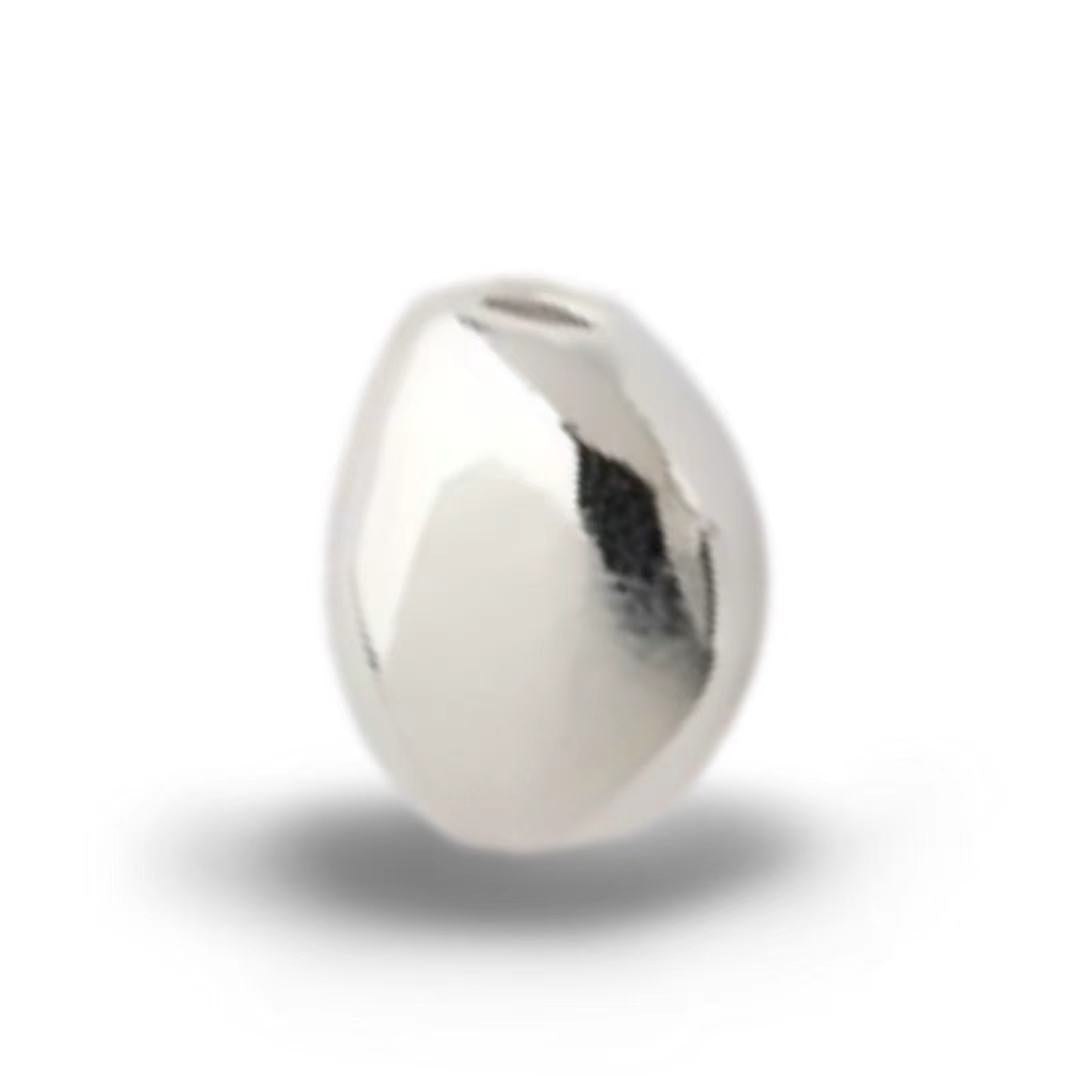 M0801 Sterling Silver Irregular Silver Spacer Bead
