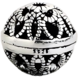 M1002 Hollow Filigree Bead Black