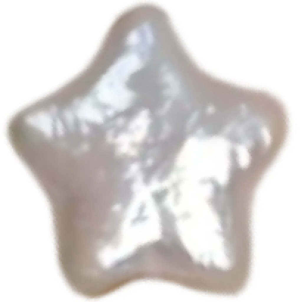 U0901 White Pentagram Star Baroque Freshwater Pearl