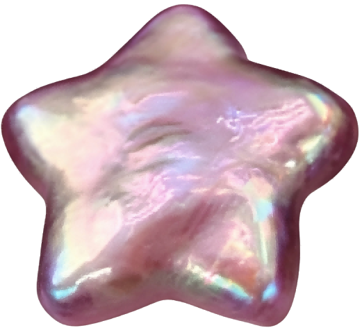 U0903 Purple Pentagram Star Baroque Freshwater Pearl