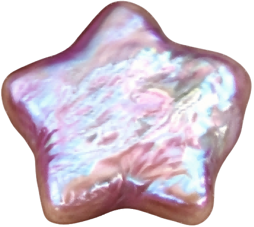 U0903 Purple Pentagram Star Baroque Freshwater Pearl