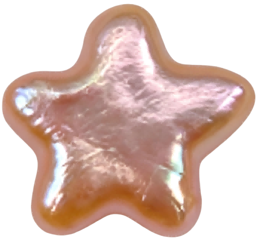 U0902 Pink Pentagram Star Baroque Freshwater Pearl