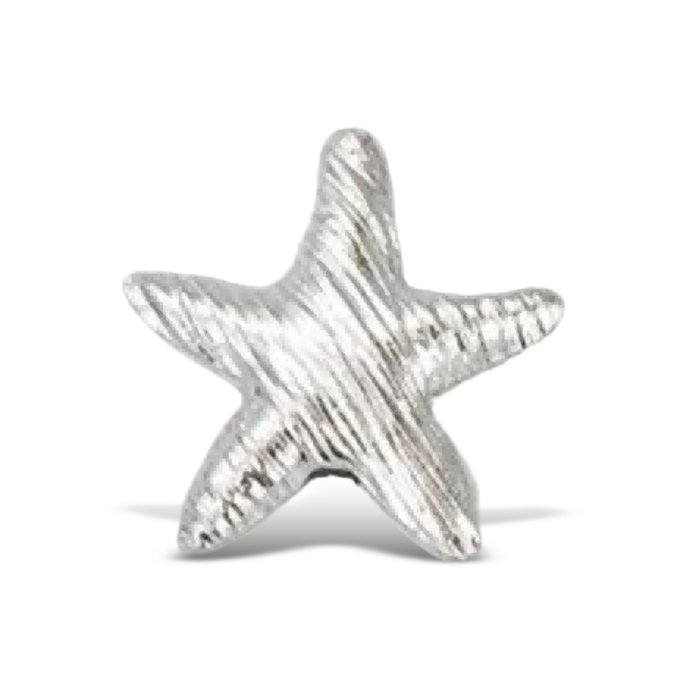 S1501 Silver Starfish Bead Brushed Finish