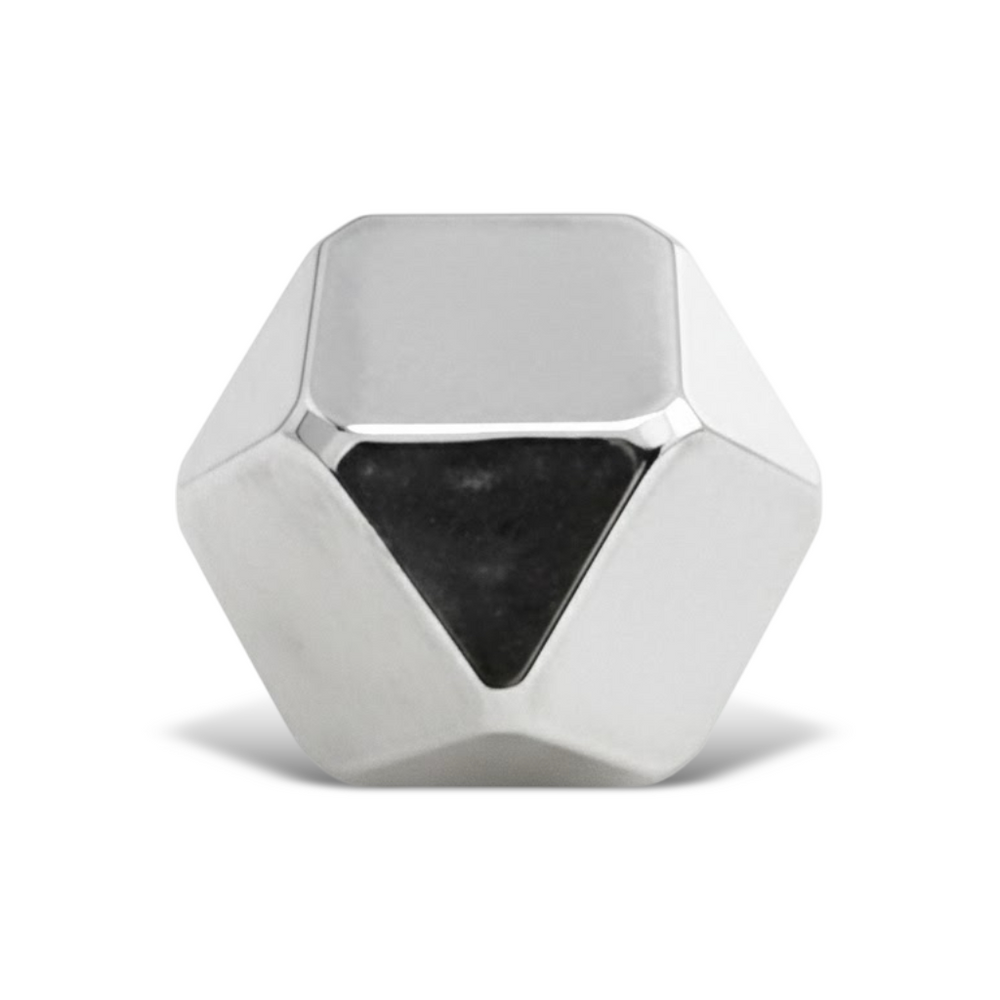 S2701 Silver Geometric Bead