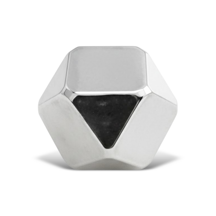 M2701 Silver Geometric Bead