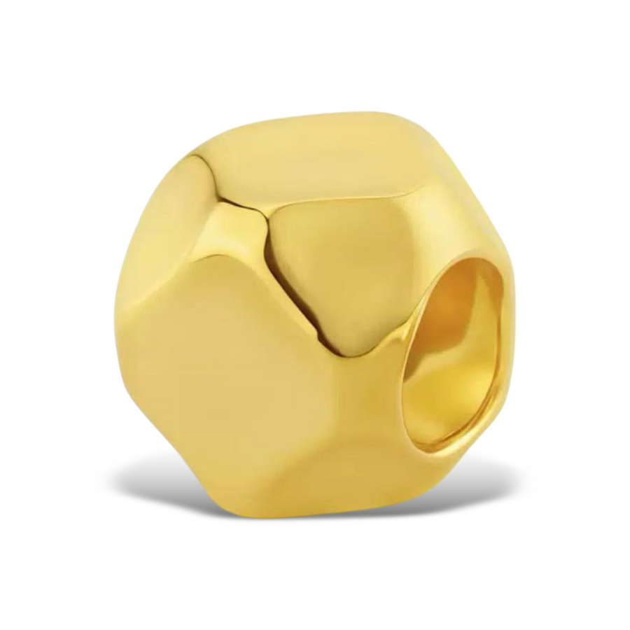M3902 Golden Irregular Textured Bead