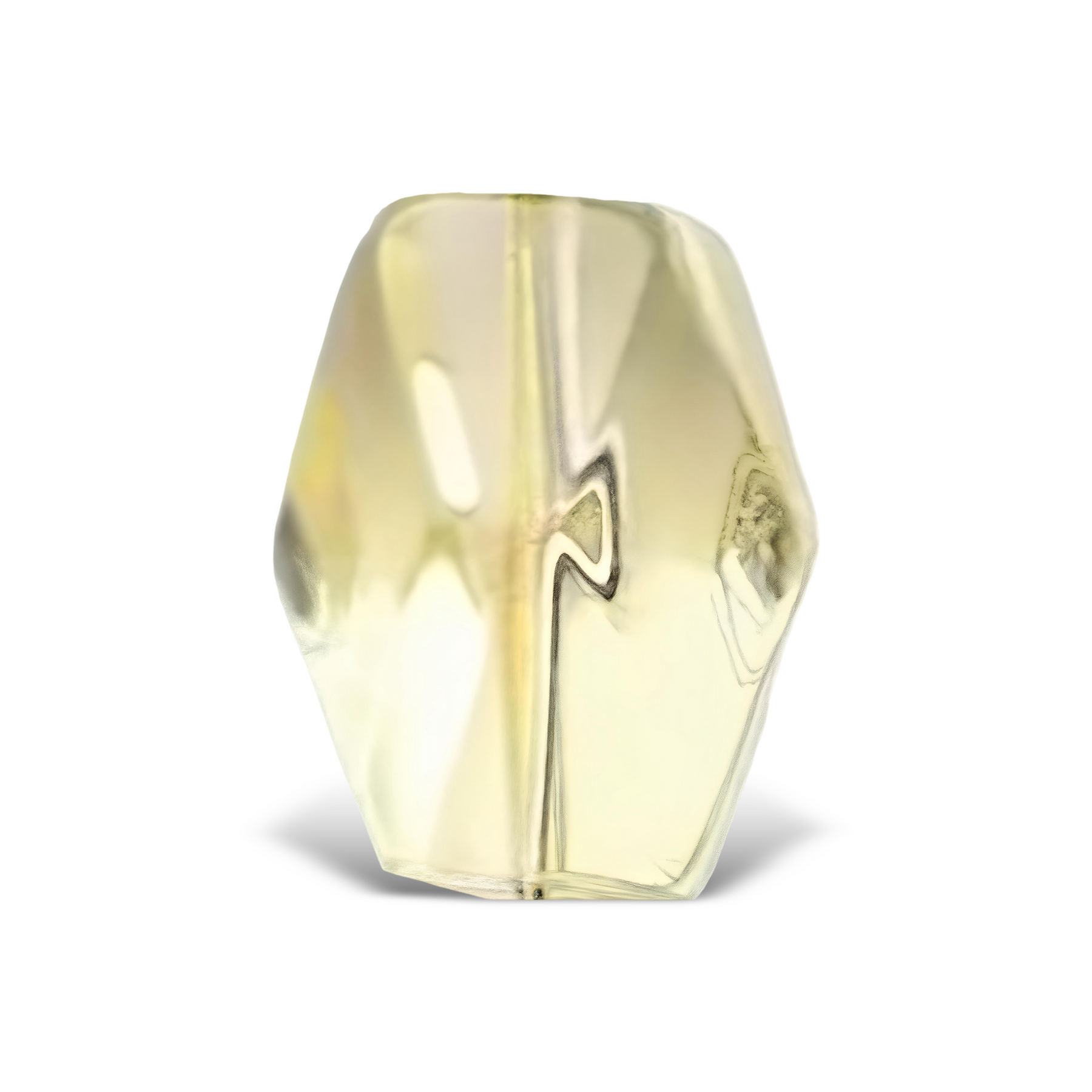 C0205 Lemon Yellow Faceted Oval Quartz