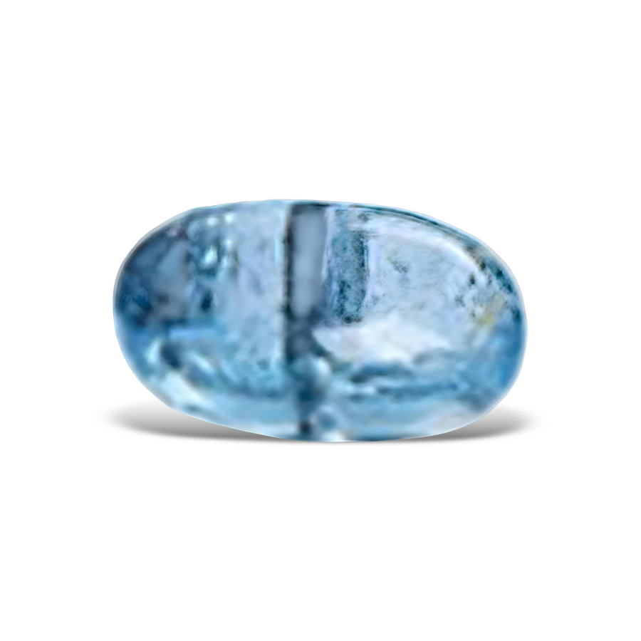 C0607 Ice Blue Flat Oval Topaz Quartz