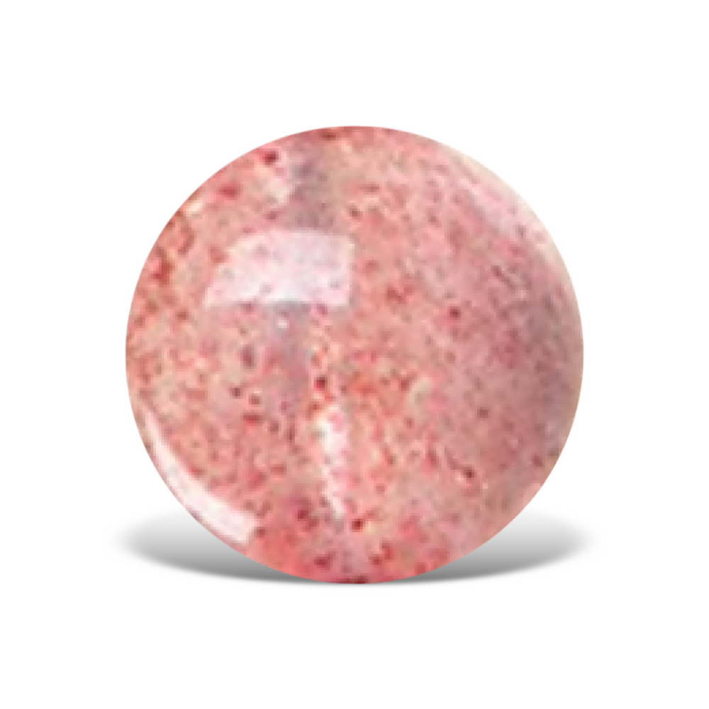 G0403 Pink Round Strawberry Quartz