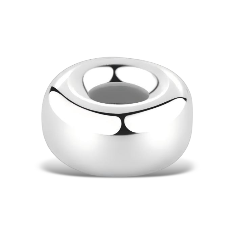 S2901 Silver Donut Spacer Bead