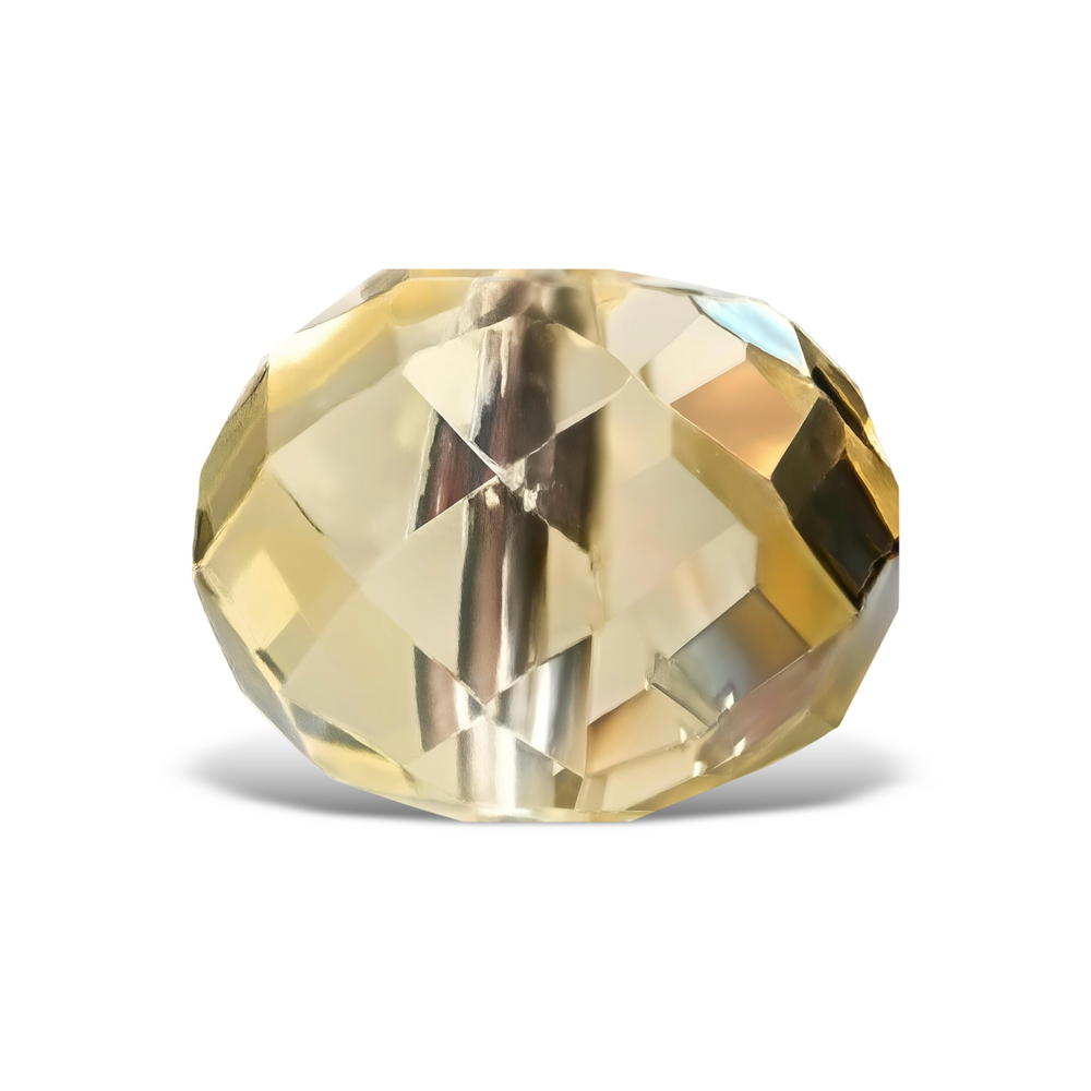 Q0206 Yellow  Faceted Rondelle Quartz