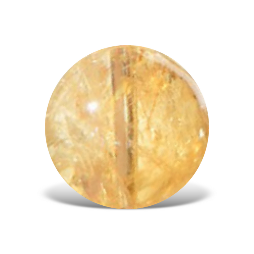 Q0203 Yellow Azeztulite Round Quartz