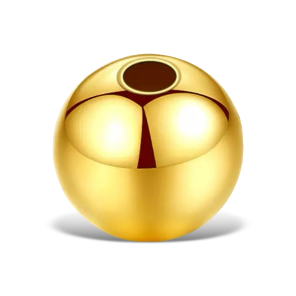 S0702 Gold Round Beads