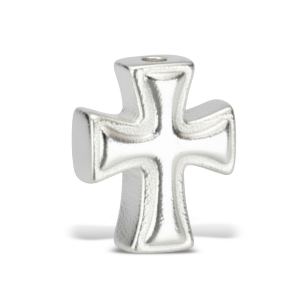 S2001 Cross Bead Silver