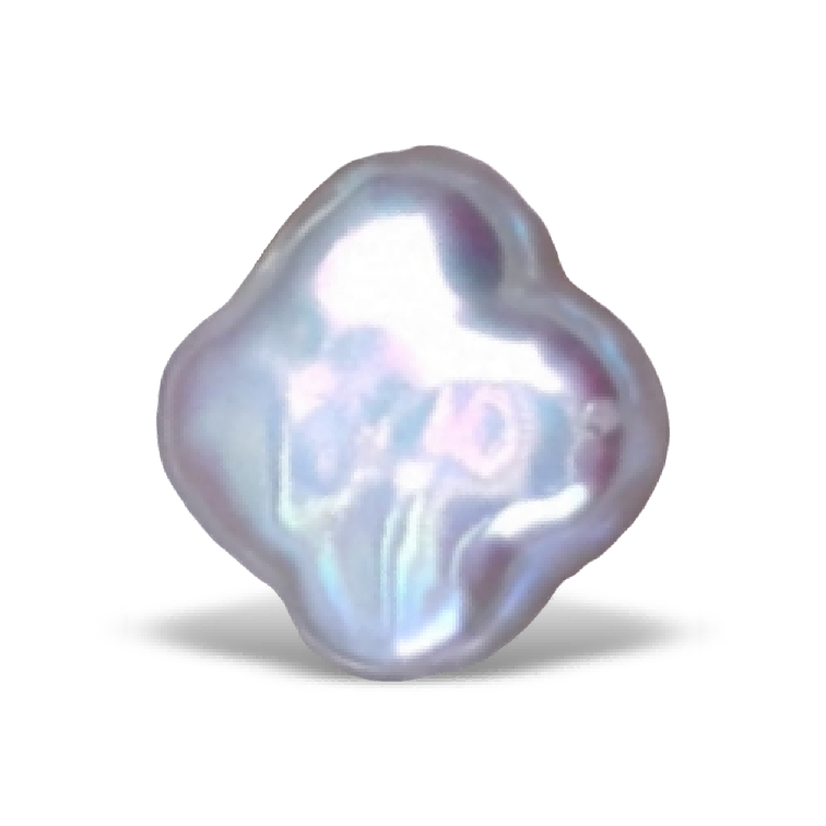P1401 Natural Clover Baroque White Pearl